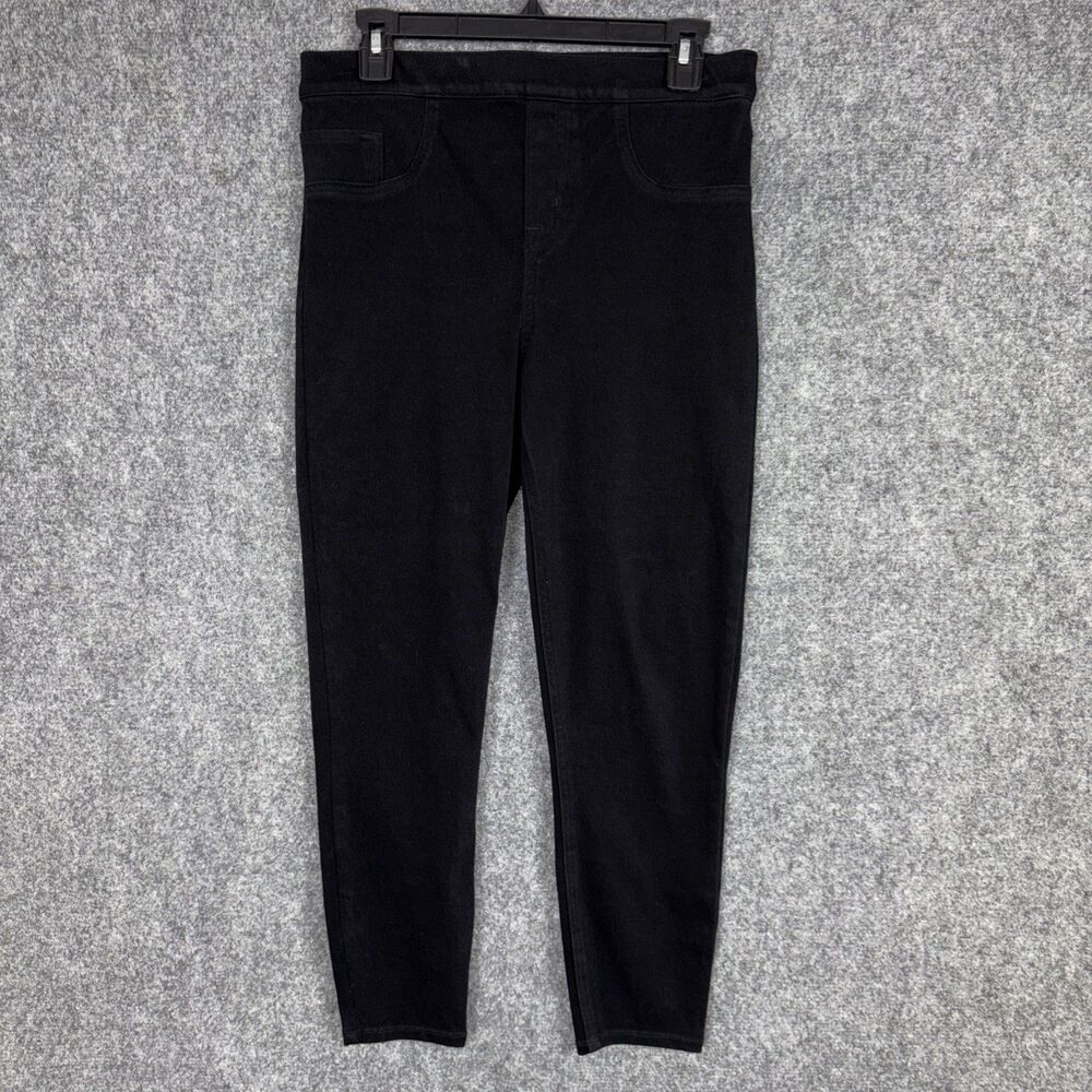 Spanx Jeans Womens Size L Black Skinny Ankle Stretch pull On